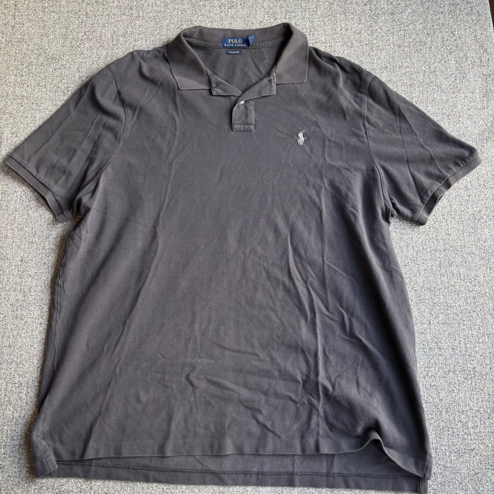 Polo Ralph Lauren Polo Mens XXL Gray Classic Fit Mesh Pique Short Sleeve Pony